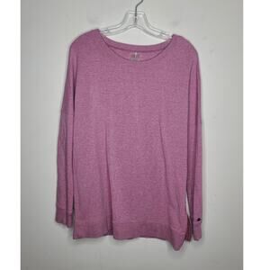 Calia Carrie Underwood pink side zip sweatshirt with thumbholes - small